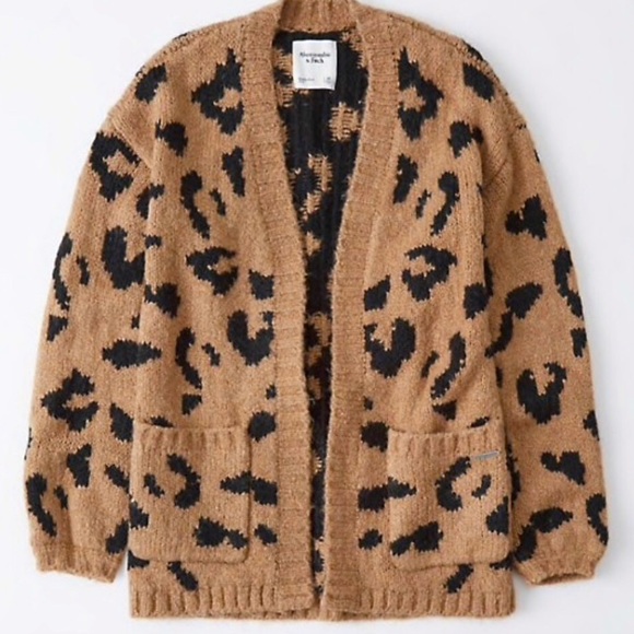 Abercrombie & Fitch Sweaters - Abercrombie Leopard Cardigan